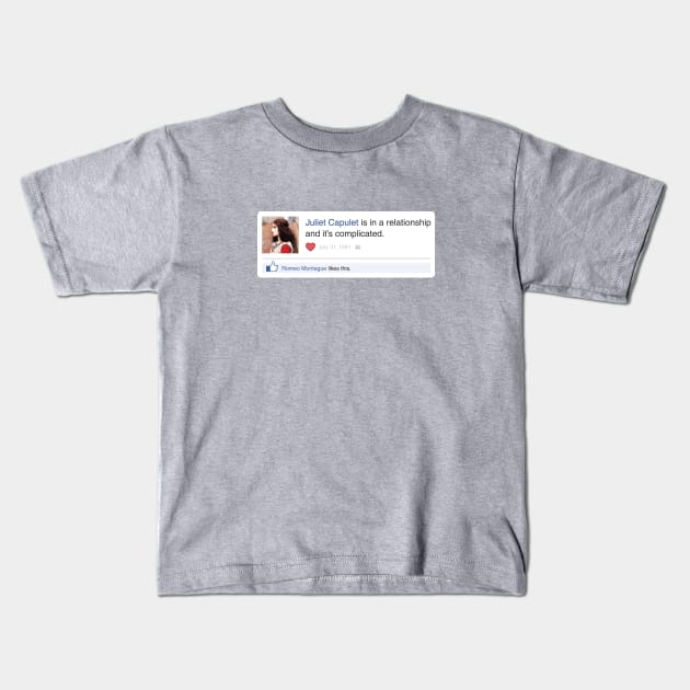 Juliet is in a Relationship & It's Complicated Kids T-Shirt by huckblade